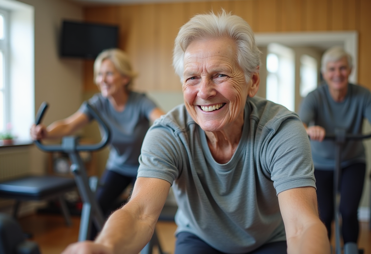 Головний тренувальний зал grabrosil з сучасним обладнанням для фітнесу старшого віку